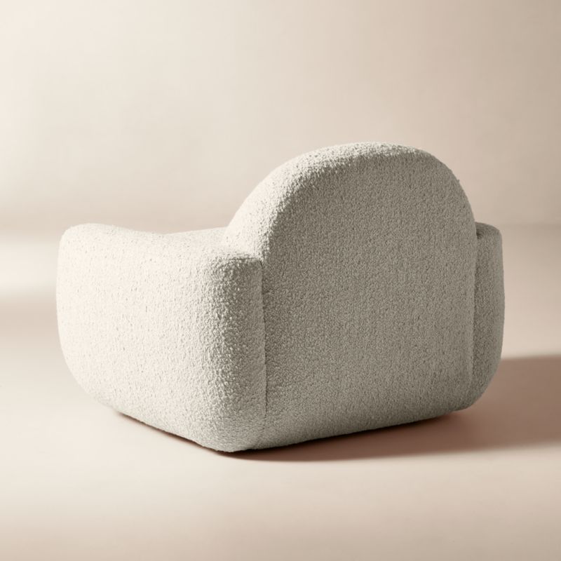 Aldine Ivory Boucle Textured Accent Chair - image 4 of 8