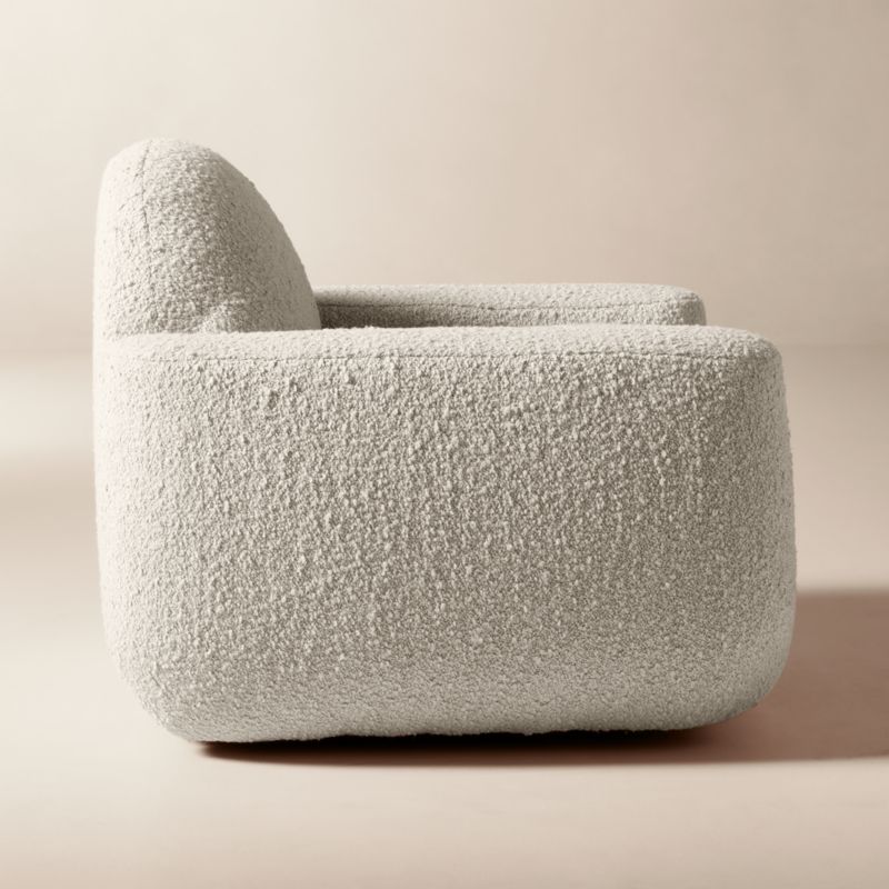 Aldine Ivory Boucle Textured Accent Chair - image 3 of 8