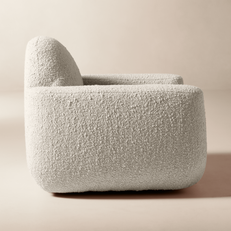 Aldine Ivory Boucle Textured Accent Chair - image 3 of 8