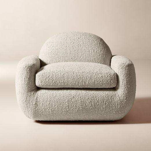 Aldine Ivory Boucle Textured Accent Chair