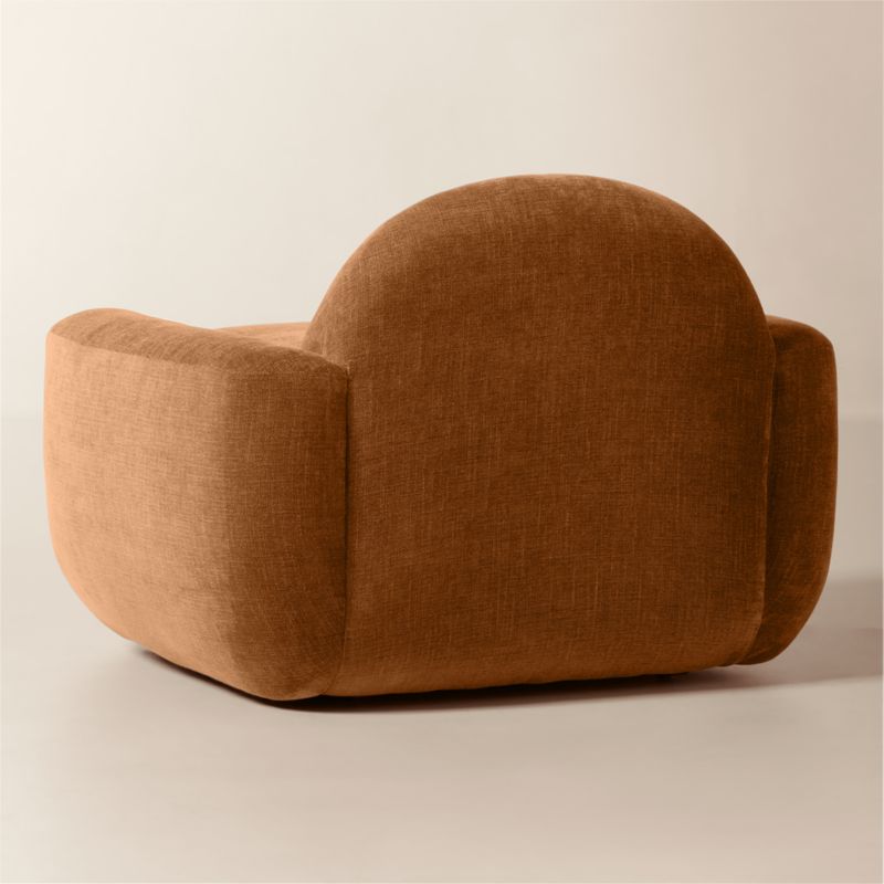 Aldine Spice Brown Performance Chenille Accent Chair - image 4 of 8