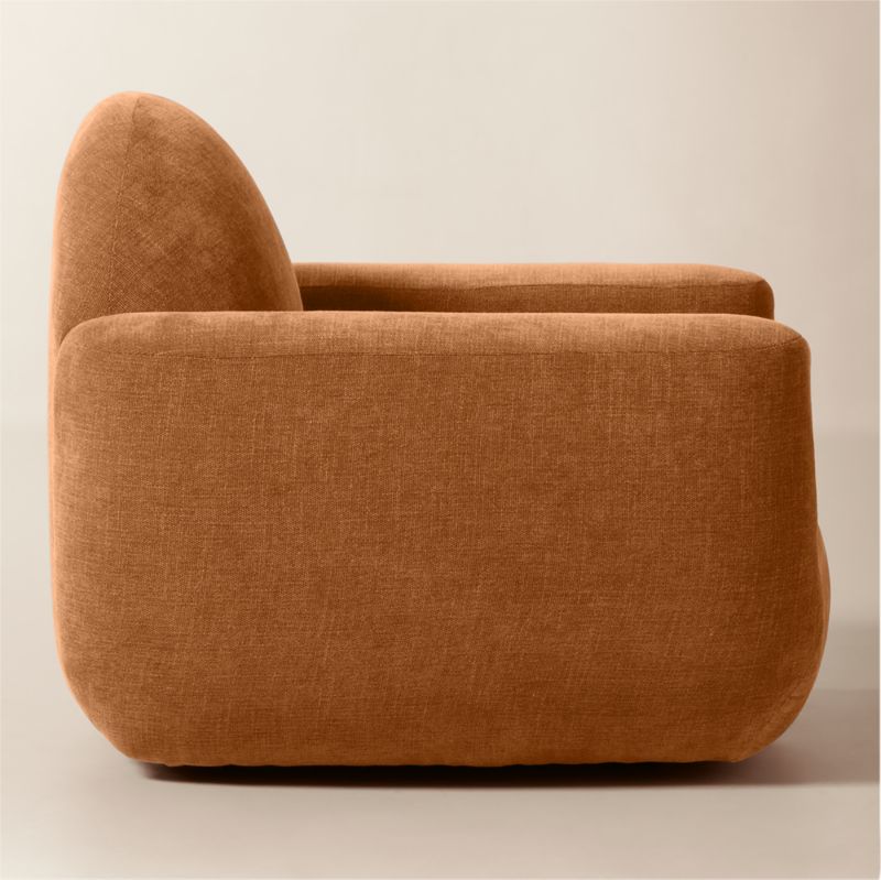 Aldine Spice Brown Performance Chenille Accent Chair - image 3 of 8