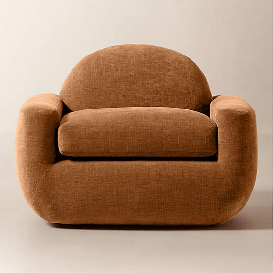 Aldine Spice Brown Performance Chenille Accent Chair Set of 2