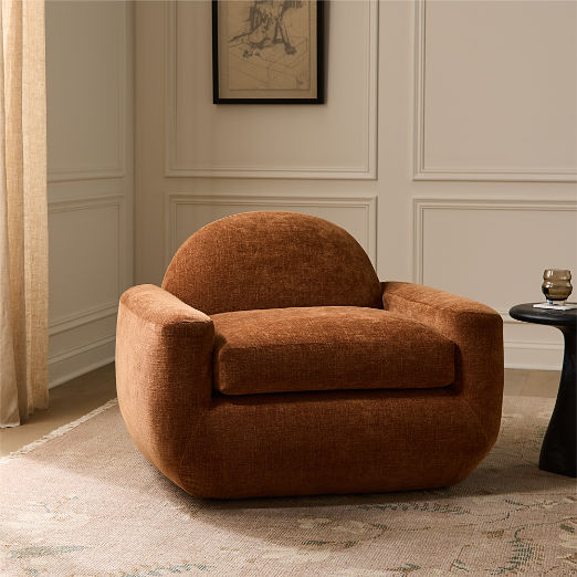 Aldine Spice Brown Performance Chenille Accent Chair Set of 2