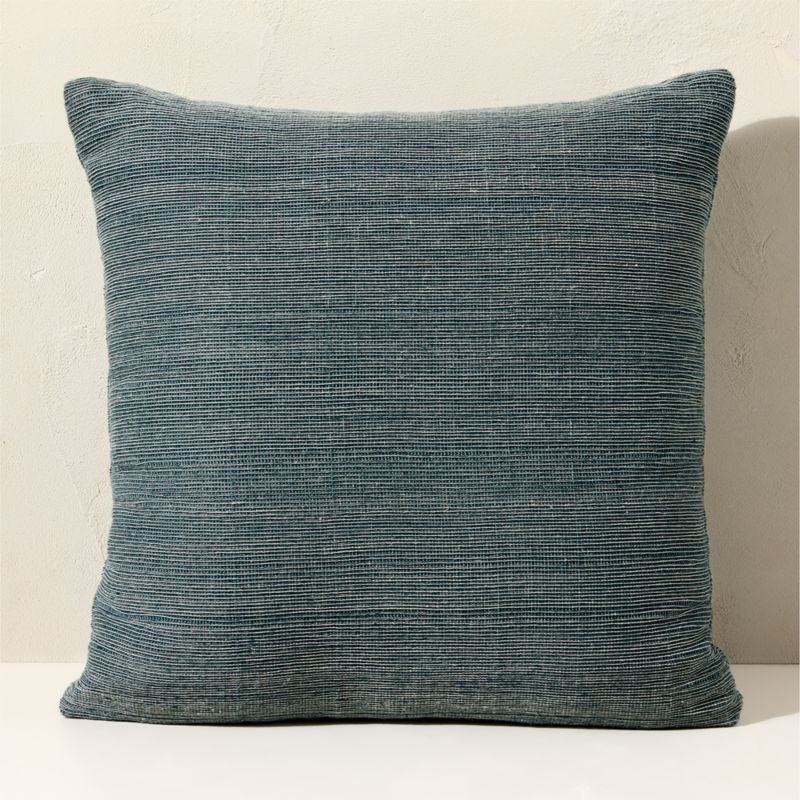 Alec Arctic Blue Textured Striped Outdoor Throw Pillow 23" - image 0 of 3