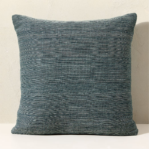 Alec Arctic Blue Textured Striped Outdoor Throw Pillow 23"