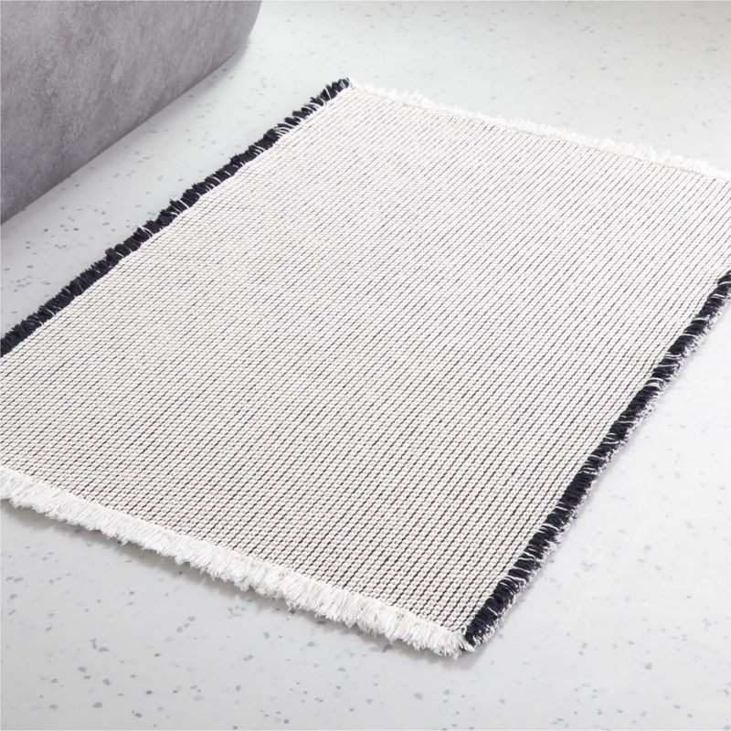 Alex Reversible Black and White Bath Runner Rug 24x60 + Reviews