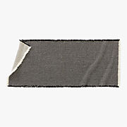 Arlow Organic Cotton Charcoal Grey Bath Runner Rug 24"x60"