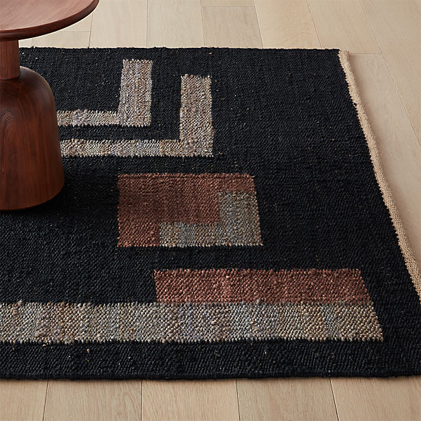 Alexi Black Jute Rug Cb2 Alexi Black Jute Rug Cb2