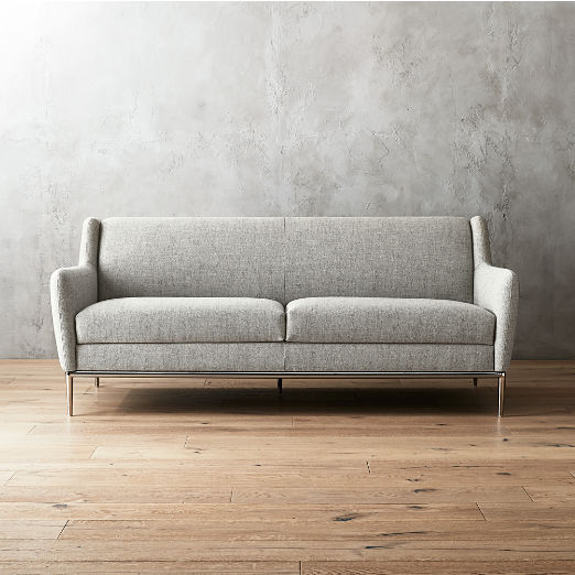 Crate And Barrel Furniture Cb2 Alfred Stone Grey Sofa