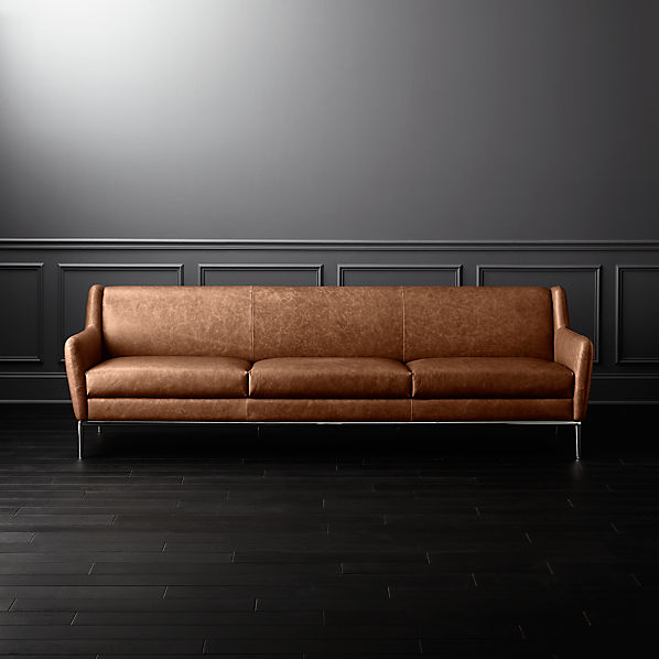 Alfred Extra Large Cognac Leather Sofa