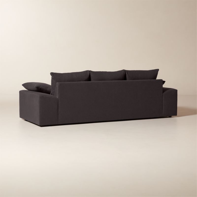 Algora 100" Charcoal Grey Performance Fabric Sofa - image 3 of 6