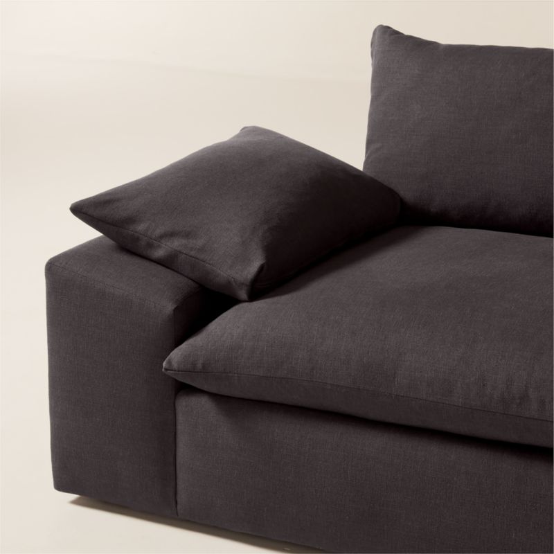 Algora 100" Charcoal Grey Performance Fabric Sofa - image 4 of 6