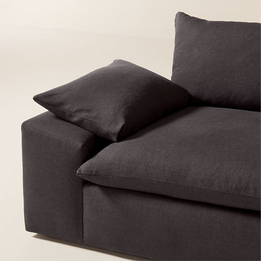 Algora 100" Charcoal Grey Performance Fabric Sofa