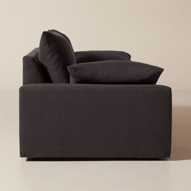 Algora 100" Charcoal Grey Performance Fabric Sofa - image 2 of 6