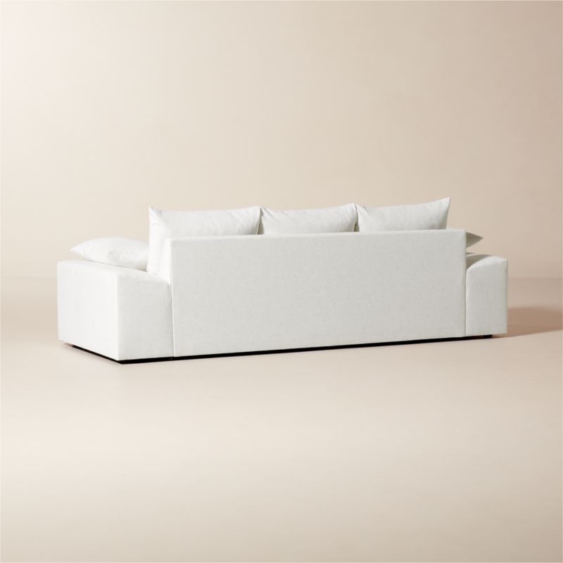 Algora 100" White Performance Fabric Sofa - image 3 of 6