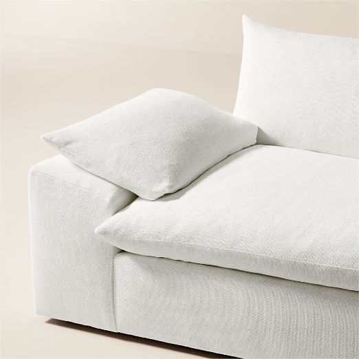 Algora 100" White Performance Fabric Sofa