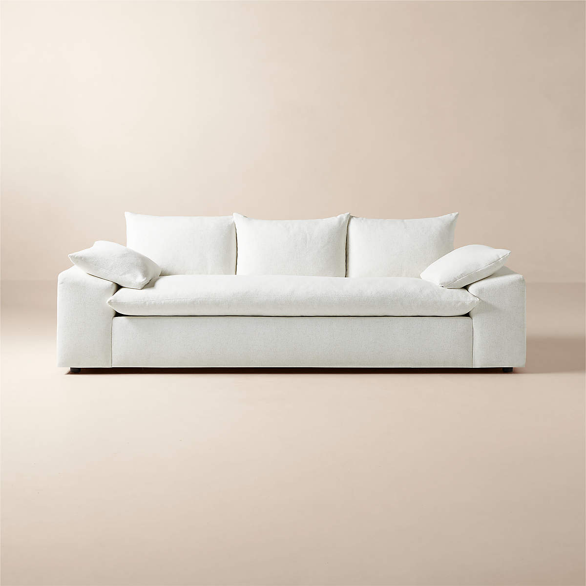 Algora White Performance Linen Sleeper Sofa + Reviews CB2 Canada