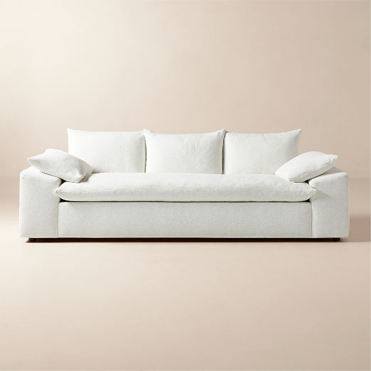 Algora 100" White Performance Fabric Sleeper Sofa