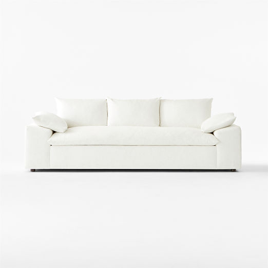 Algora 100" White Performance Fabric Sleeper Sofa