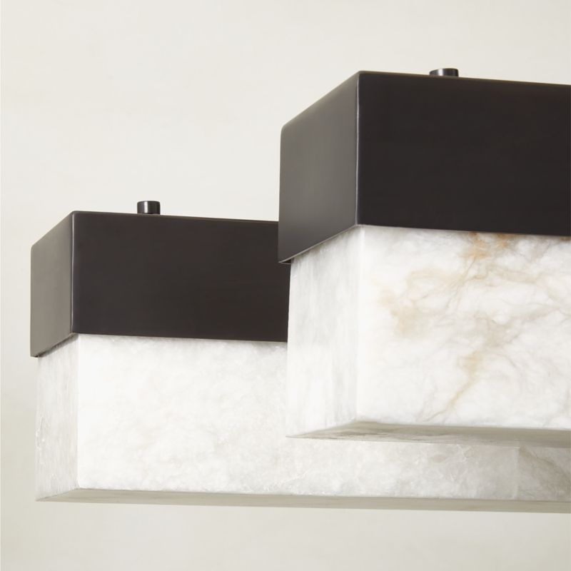 Align Blackened Stainless Steel and Alabaster Pendant Light - image 4 of 7