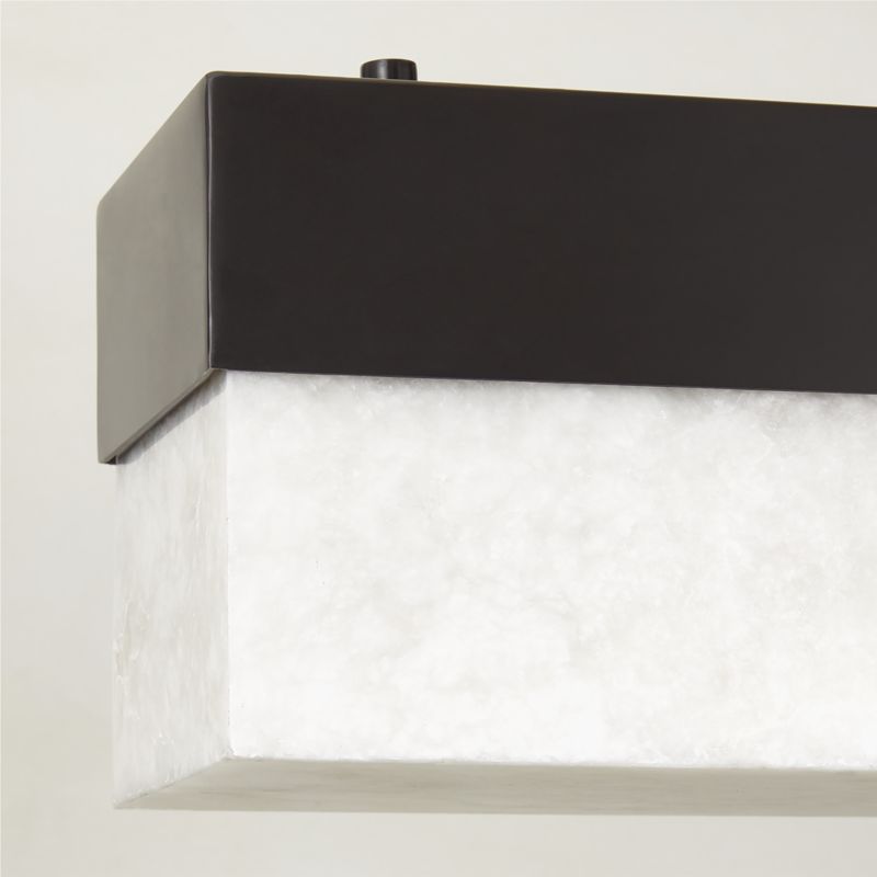 Align Blackened Stainless Steel and Alabaster Pendant Light - image 3 of 7