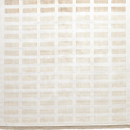 Alize Handloomed Ivory Viscose Rug Swatch 12"x12"