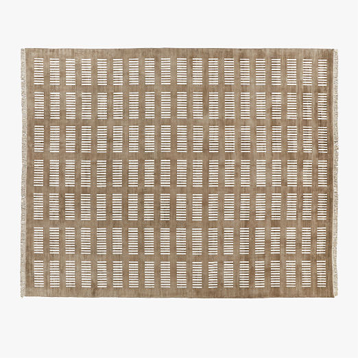 Alize Handloomed Light Brown Viscose Area Rug 12'x15'