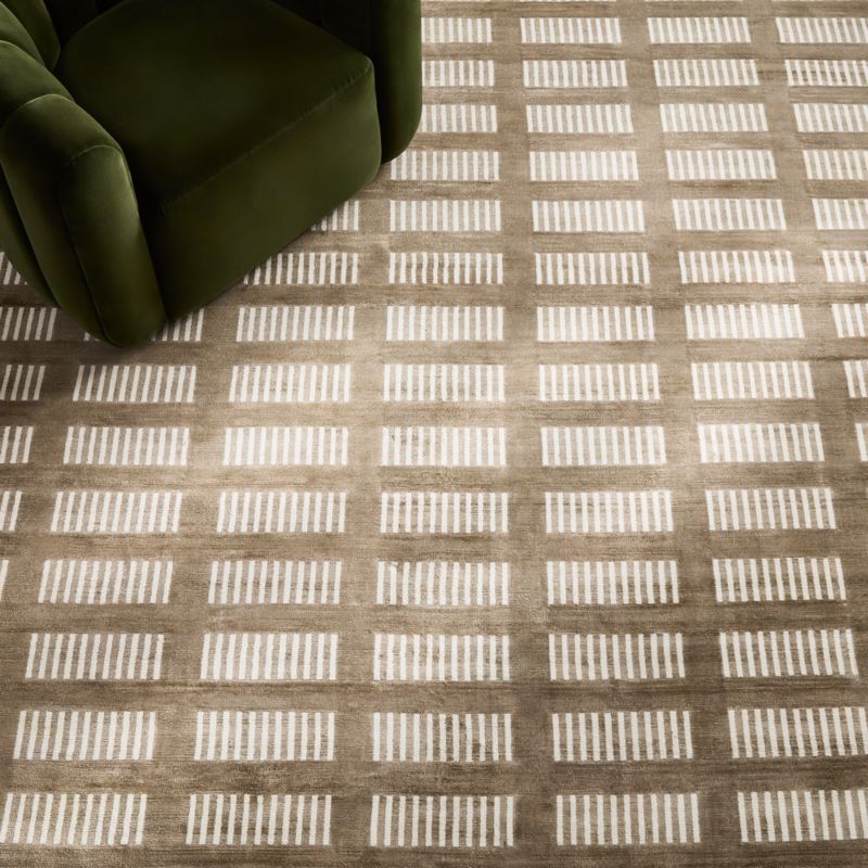 Alize Handloomed Light Brown Viscose Area Rug 6'x9' - image 3 of 7