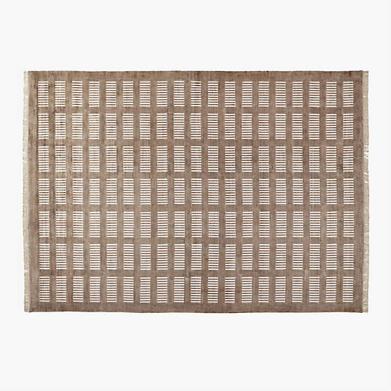 Alize Handloomed Light Brown Viscose Area Rug 10'x14'