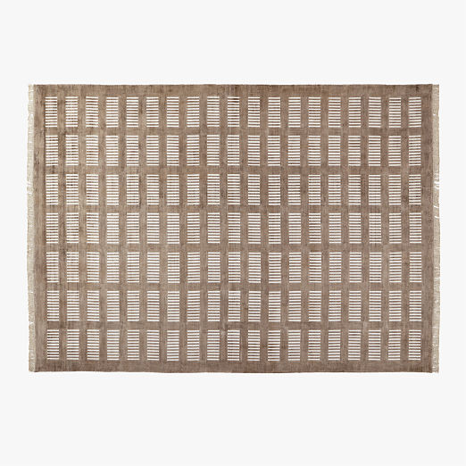 Alize Handloomed Light Brown Viscose Area Rug 10'x14'