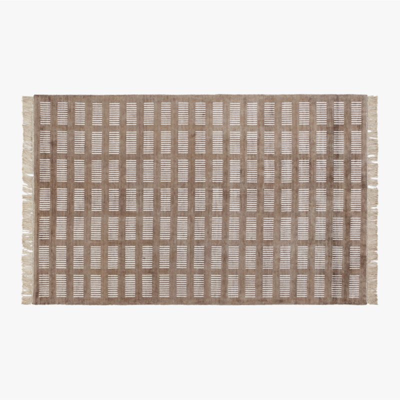 Alize Handloomed Light Brown Viscose Area Rug 5'x8' - image 0 of 11