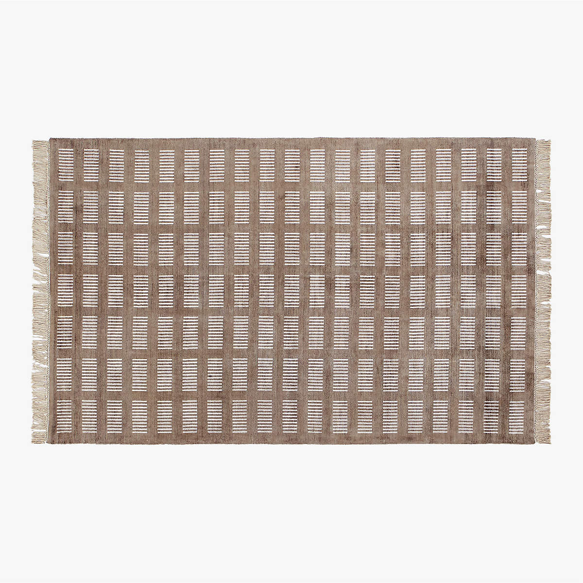 Alize Modern Handloomed Viscose Light Brown Area Rug 5'x8' + Reviews CB2