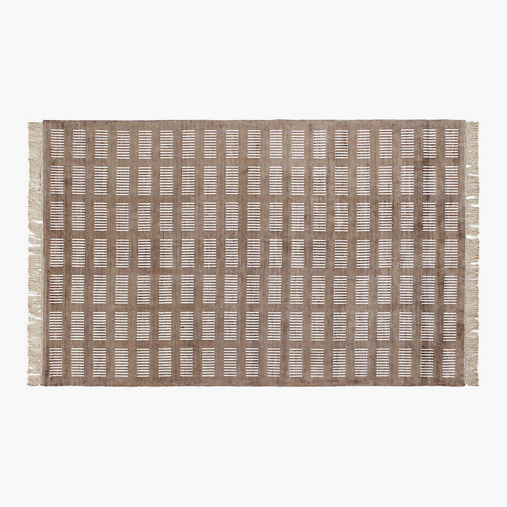 Alize Modern Handloomed Viscose Light Brown Area Rug 5'x8' + Reviews