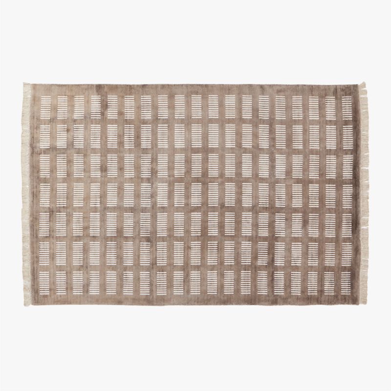 Alize Handloomed Light Brown Viscose Area Rug 6'x9' - image 0 of 11