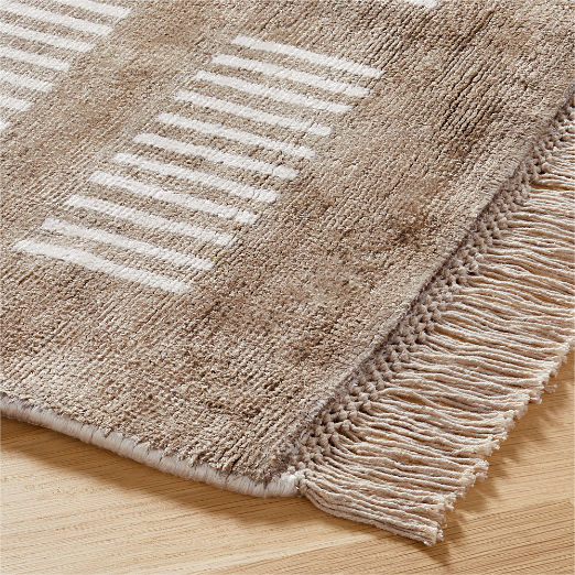 Alize Handloomed Light Brown Viscose Area Rug 10'x14'