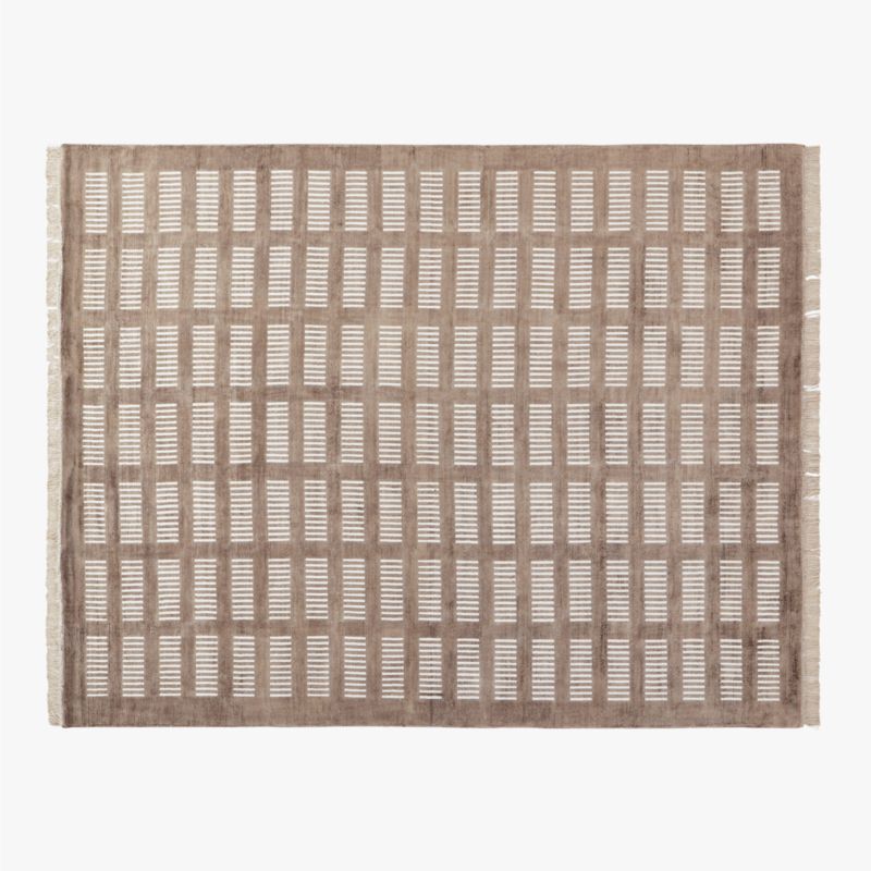 Alize Handloomed Light Brown Viscose Area Rug 8'x10' - image 0 of 11