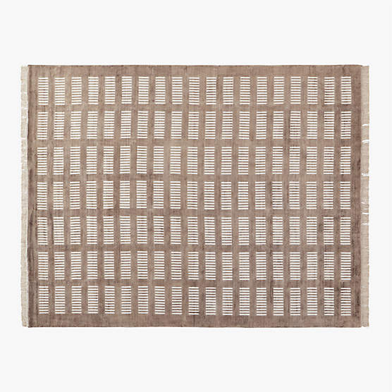 Alize Handloomed Light Brown Viscose Area Rug 8'x10'