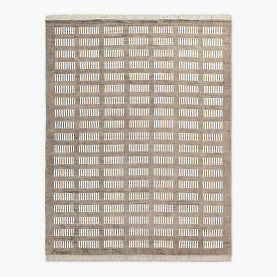 Alize Handloomed Light Brown Viscose Area Rug 12'x15'