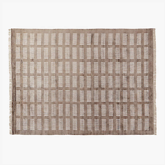 Alize Handloomed Light Brown Viscose Area Rug 9'x12'