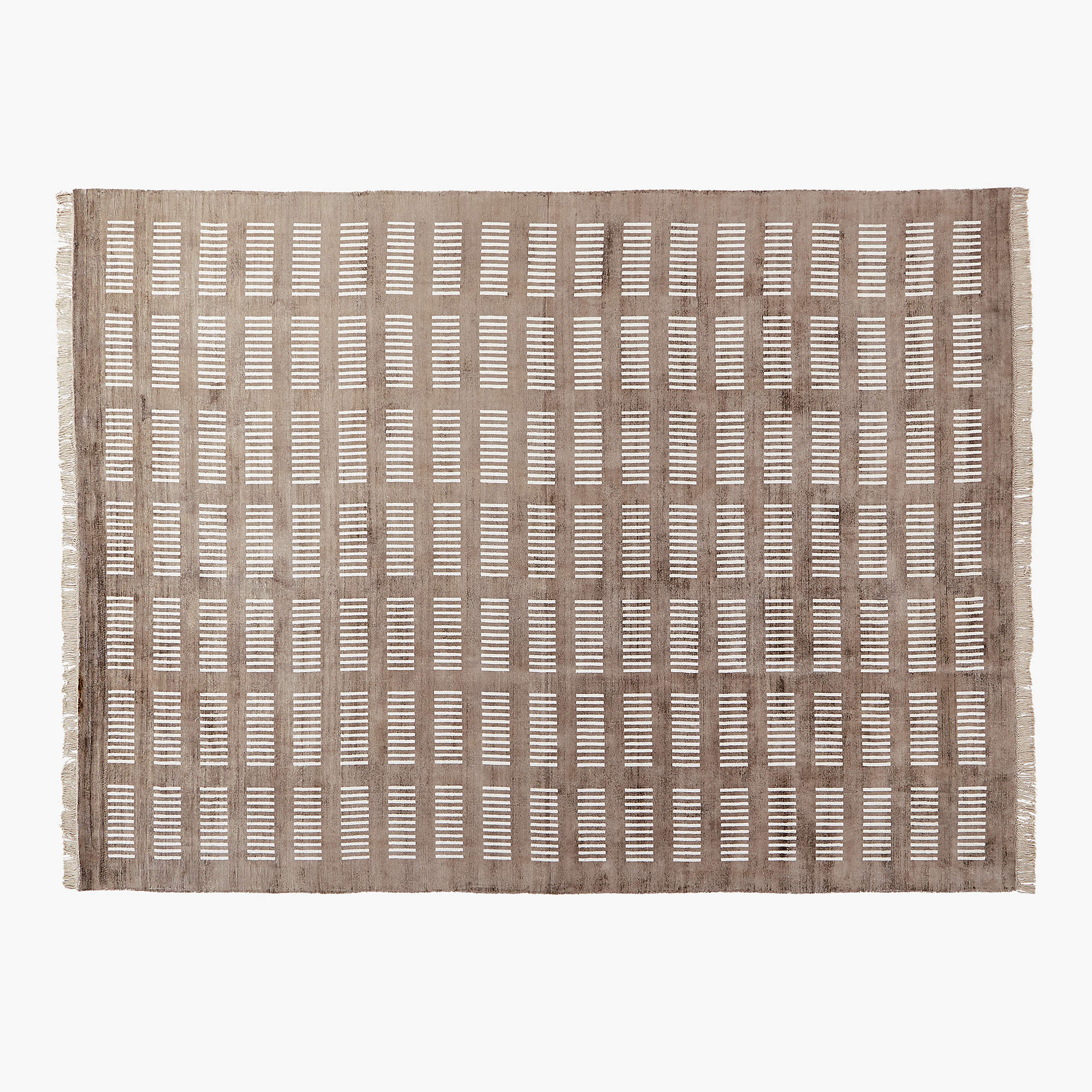 Alize Modern Handloomed Viscose Light Brown Area Rug 9'x12' + Reviews CB2