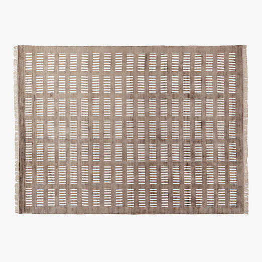 Alize Handloomed Light Brown Viscose Area Rug 9'x12'