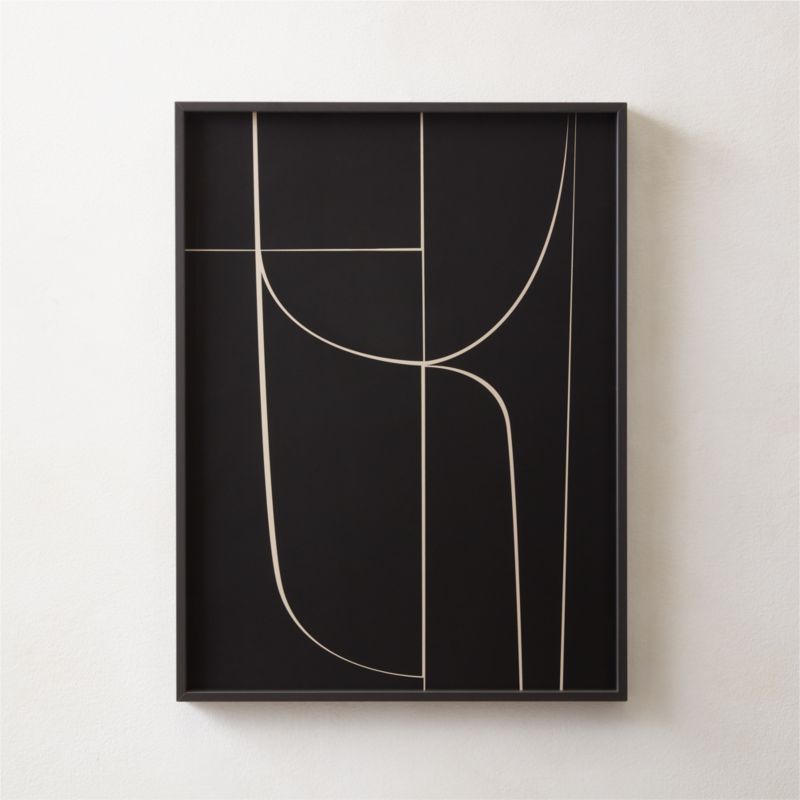 View 'Alliance I' Screen Print in Black Frame 18"x24" details