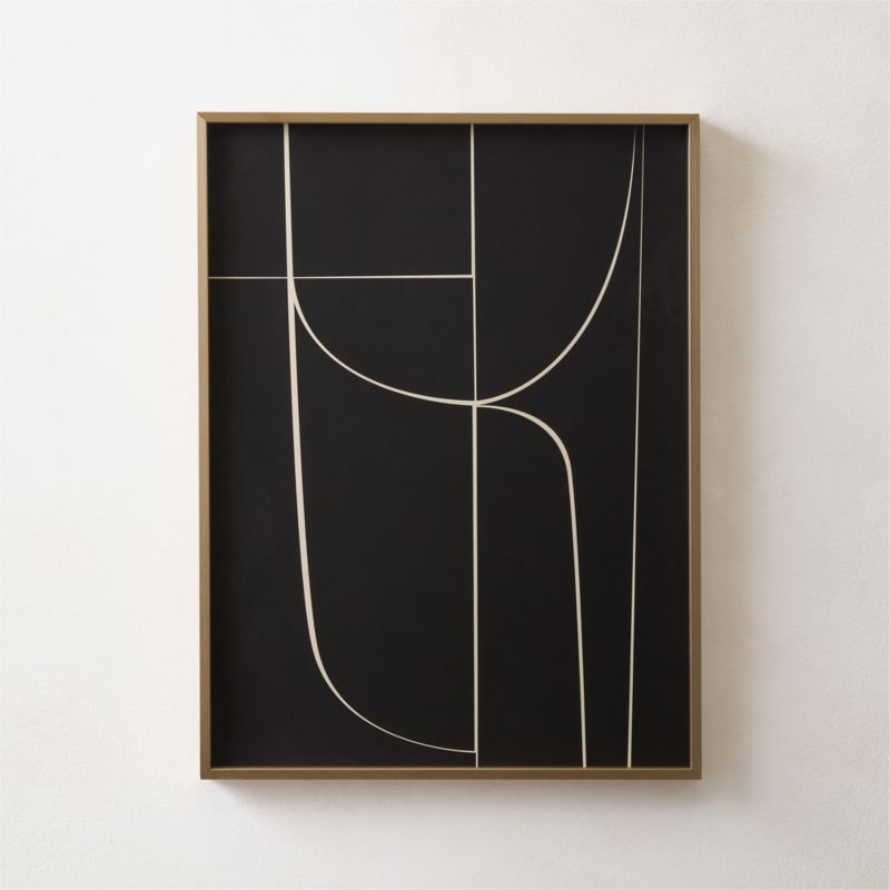 View 'Alliance I' Screen Print in Brass Frame 18"x24" details