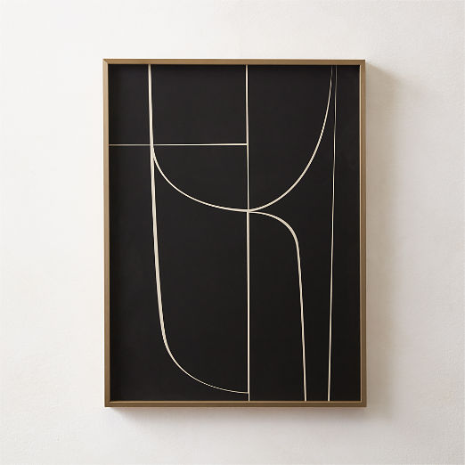 'Alliance I' Screen Print in Brass Frame 18"x24"