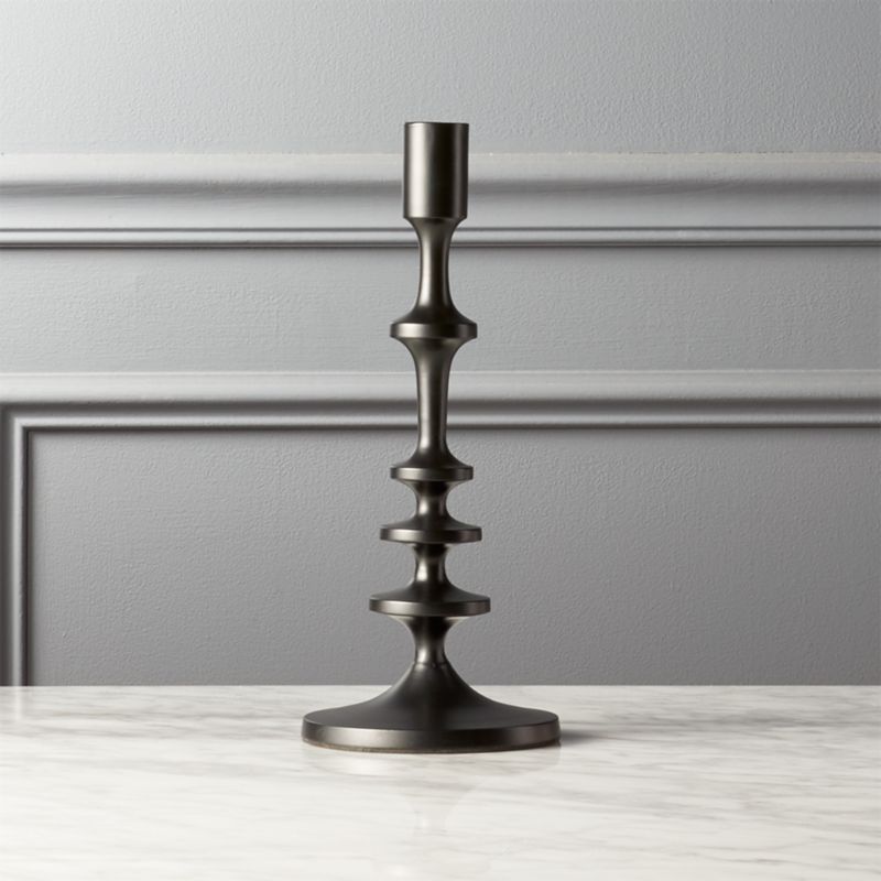 View Allis Black Taper Candle Holder Small details