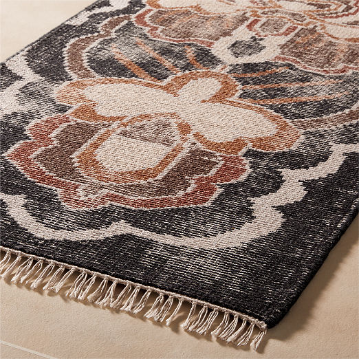 Allure Hand-Knotted Copper Floral Wool Runner Rug 2.5'x8'