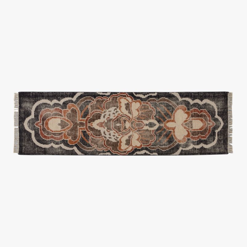 Allure Hand-Knotted Copper Floral Wool Runner Rug 2.5'x8' - image 0 of 6