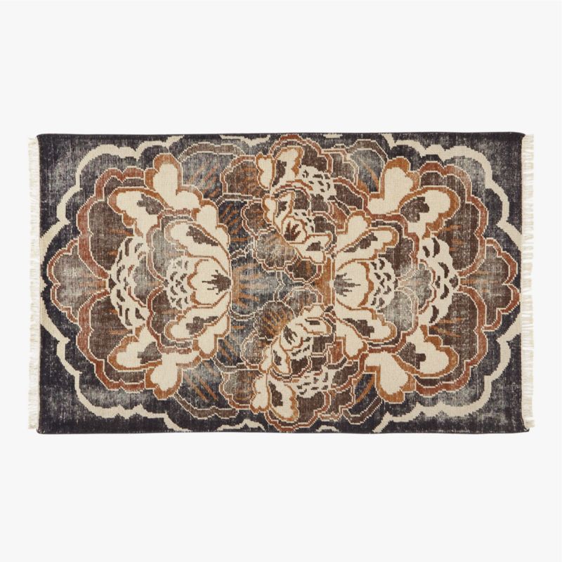 Allure Hand-Knotted Copper Floral Wool Area Rug 5'x8' - image 0 of 6