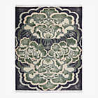 Lavish Hand-Knotted Black Floral Wool Area Rug 5'x8'